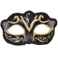 Antifaz Venecia Oro Negro
