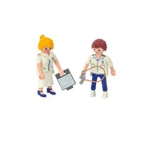 Playmobil Duo Pack Azafata y Capitán de Crucero