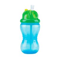 Taza con cañita 360 ml Azul