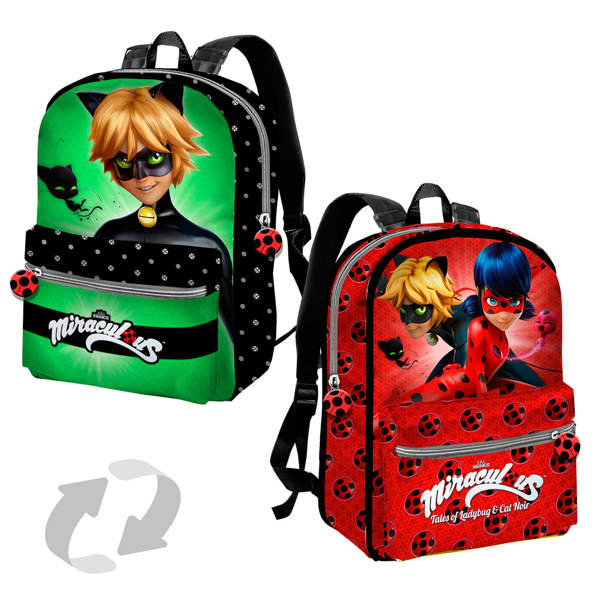 Ladybug Mochila Reversible Catz Mediana Drim
