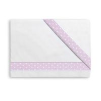 Tríptico de sábanas de cuna Estrellas Rosa