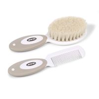 Cepillo y peine suave Beig