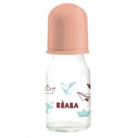 Biberón Cristal 110 Ml Origami Rosa