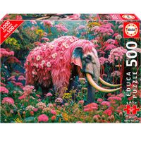 Puzzle Elefante Floral 500 Piezas
