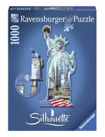 Puzzle-Silueta-1000-piezas-Estatua-de-la-Libertad
