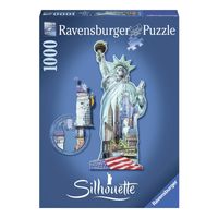 Puzzle Silueta 1000 piezas Estatua de la Libertad