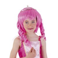 Peluca Infantil de Princesa Rosa