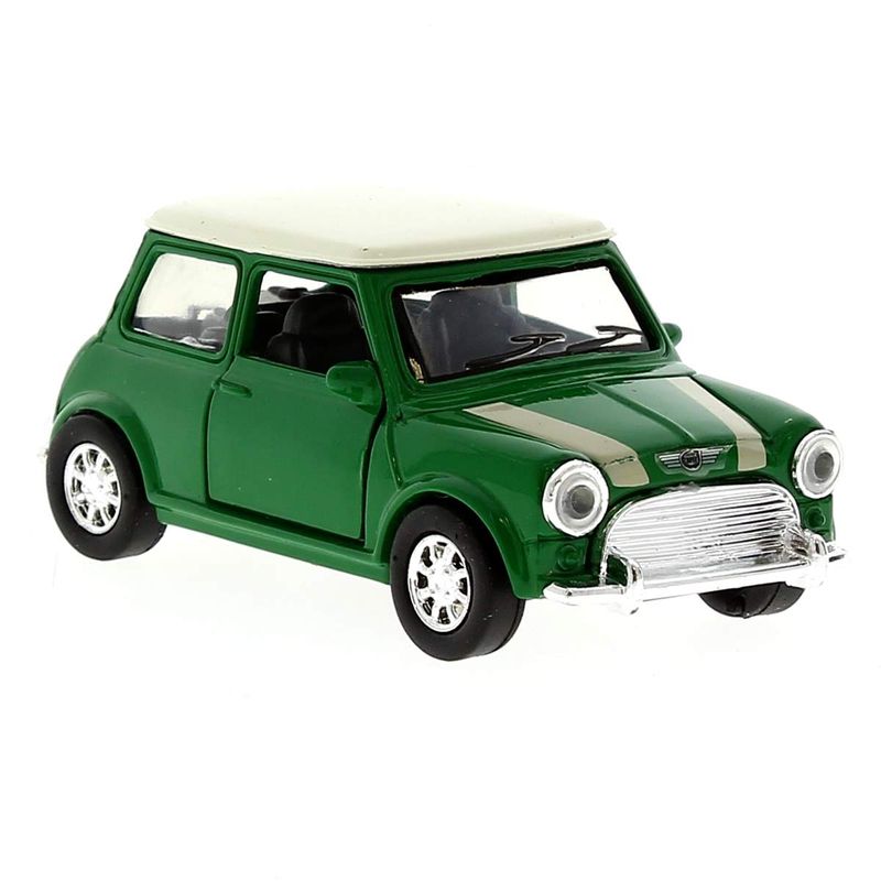 Coche-Miniatura-Mini-cooper-Vintage-Verde-Escala-1-32