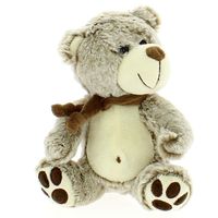 Peluche Oso Con Bufanda 20cm Marrón
