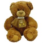 Peluche-Oso-Con-Bufanda-Marron-Oscuro-33cm