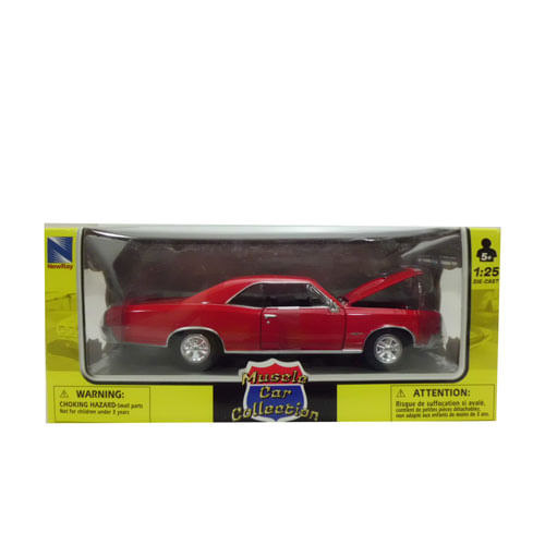 Coche Miniatura Dodge Clásico Americano Rojo Escala 1:24