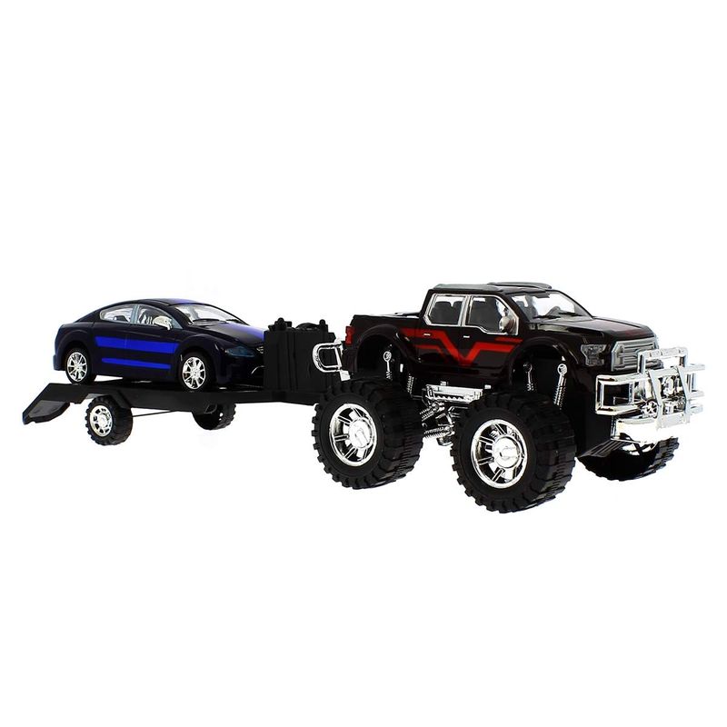 Jeep-de-Juguete-con-Remolque-y-Coche-Negro-y-Azul