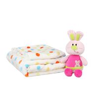 Set regalo mantita con conejito rosa