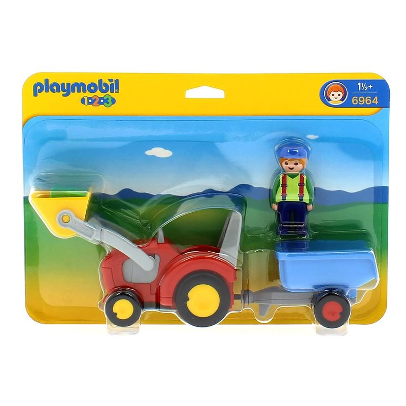 Playmobil-123-Tractor-con-Remolque