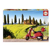 Puzzle 1500 Piezas Moto en la Toscana
