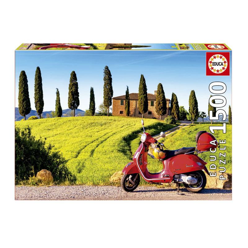 Puzzle-1500-Piezas-Moto-en-la-Toscana