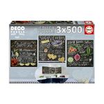 Puzzle-3x500-Recetas-en-Pizarra
