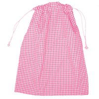 Bolsa de tela para almuerzo o merienda Vichy rosa
