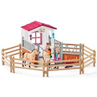 Figuras Cuadra con Caballos Árabes y Cuidadora