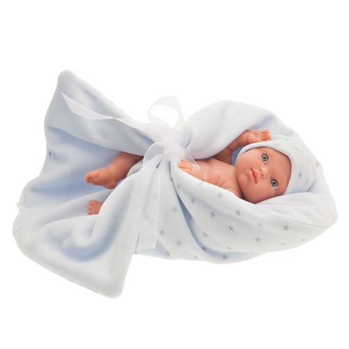 Mufly Bebé Recién Nacido con Mantita Azul