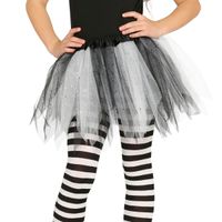 Pantys Infantiles Rayas Blancas y Negras para Disfraz