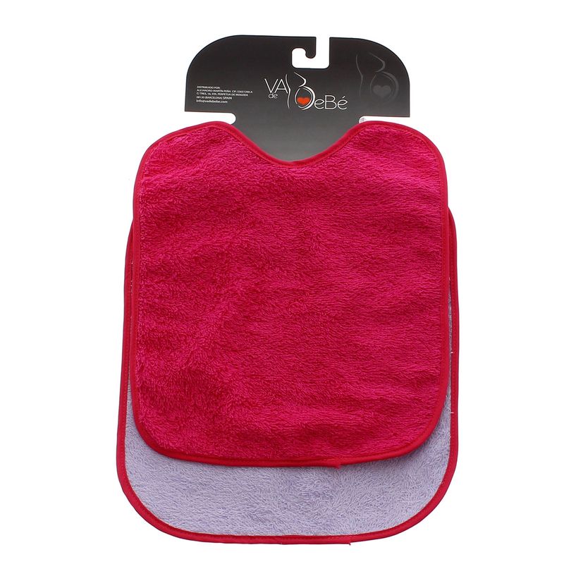 Pack-2-Baberos-rizo-con-goma-cuello-Rosa-y-Lila