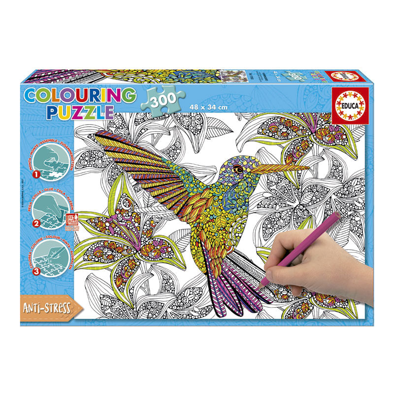 Puzzle-300-Piezas-Colouring-Colibri