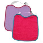 Pack-2-Baberos-rizo-con-goma-ajustable-Rosa-Lila