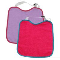 Pack 2 Baberos rizo con goma ajustable Rosa/Lila