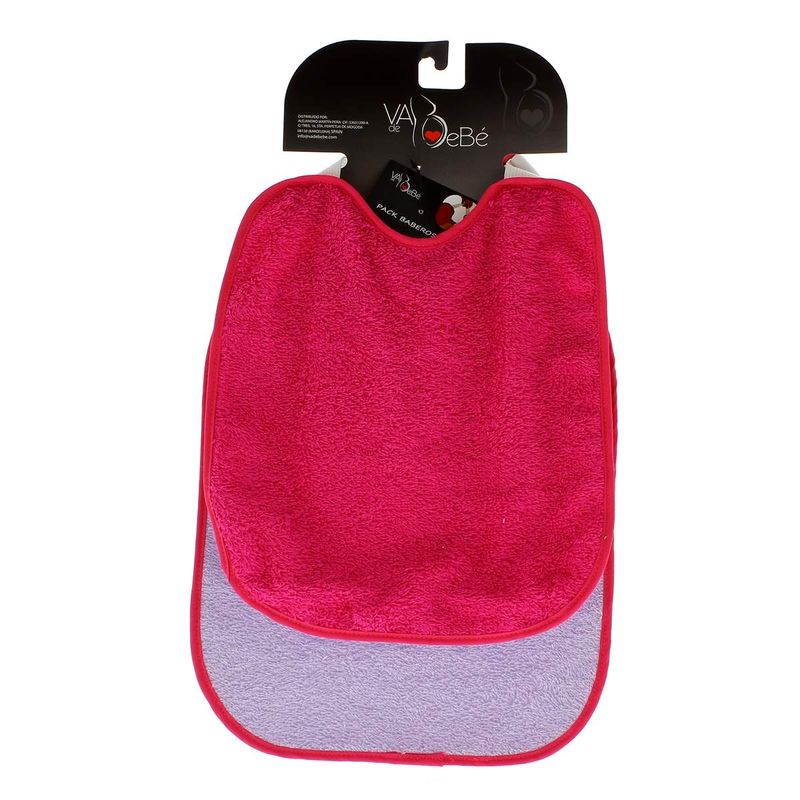 Pack-2-Baberos-rizo-con-goma-ajustable-Rosa-Lila_1