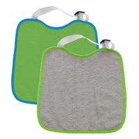 Pack 2 Baberos rizo con goma ajustable Verde/Gris