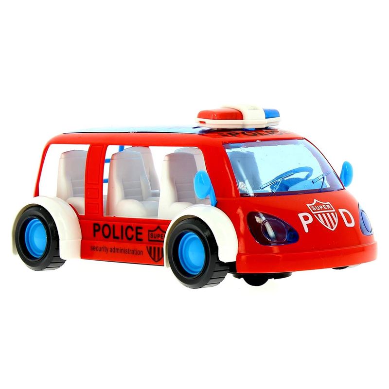 Vehiculo-de-Policia-Infantil-Salva-Obstaculos-Rojo