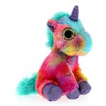 Peluche-Unicornio-Multicolor-Verde-17-cm