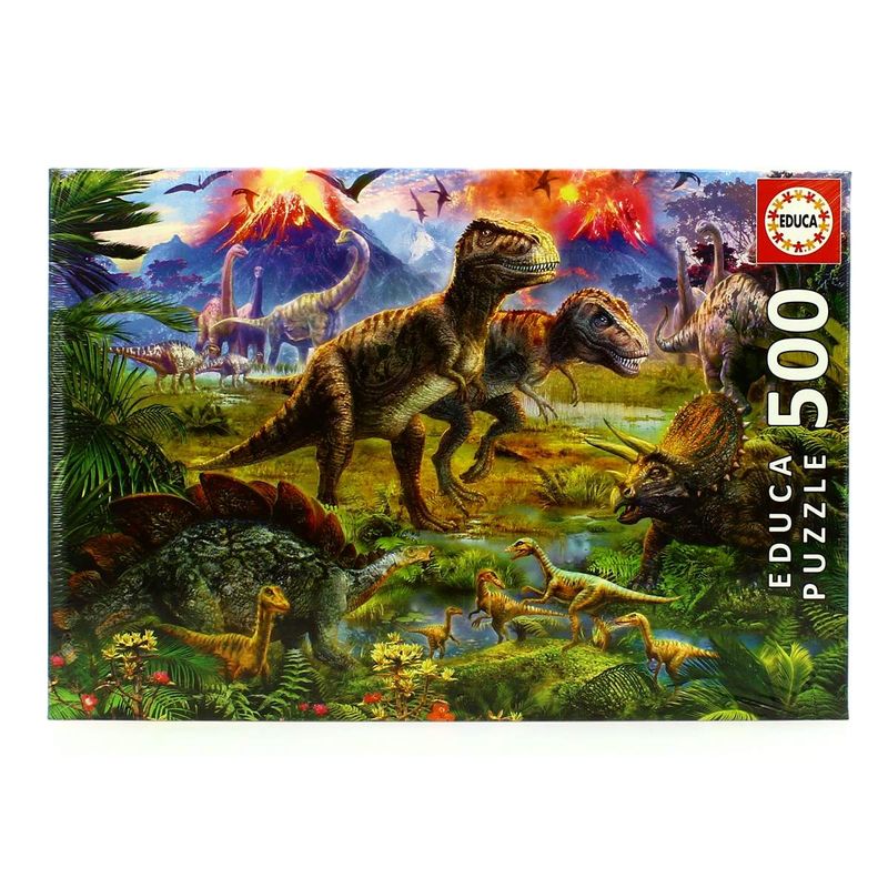 Puzzle-Encuentro-de-Dinosaurios-500-Piezas