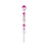 Cadena Portachupete de Madera Rayas Rosa