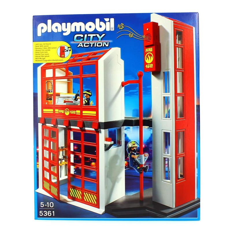 Playmobil-Estacion-de-Bomberos-con-Alarma