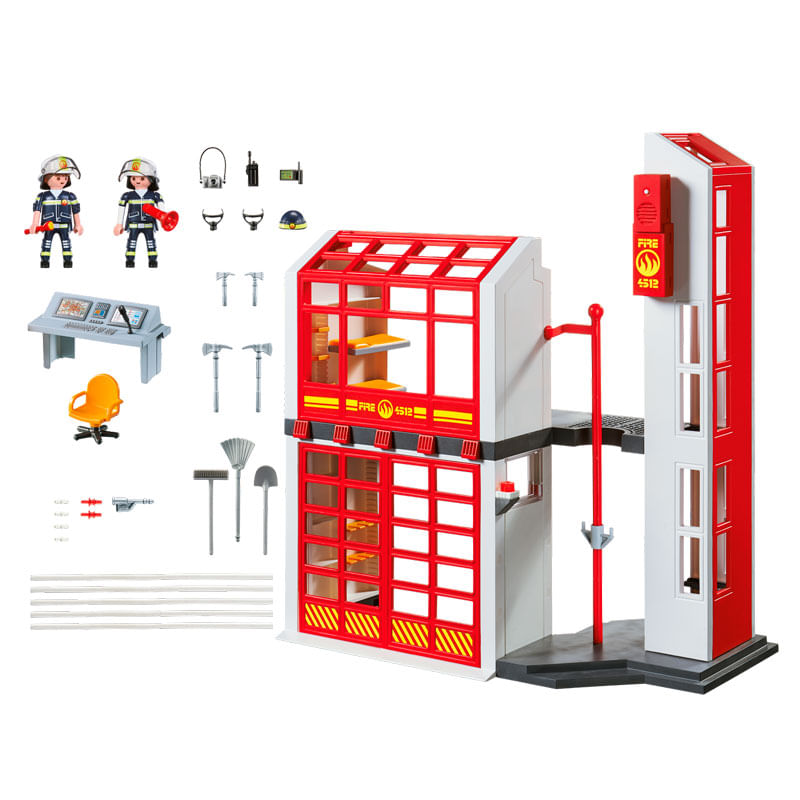 Playmobil-Estacion-de-Bomberos-con-Alarma_2