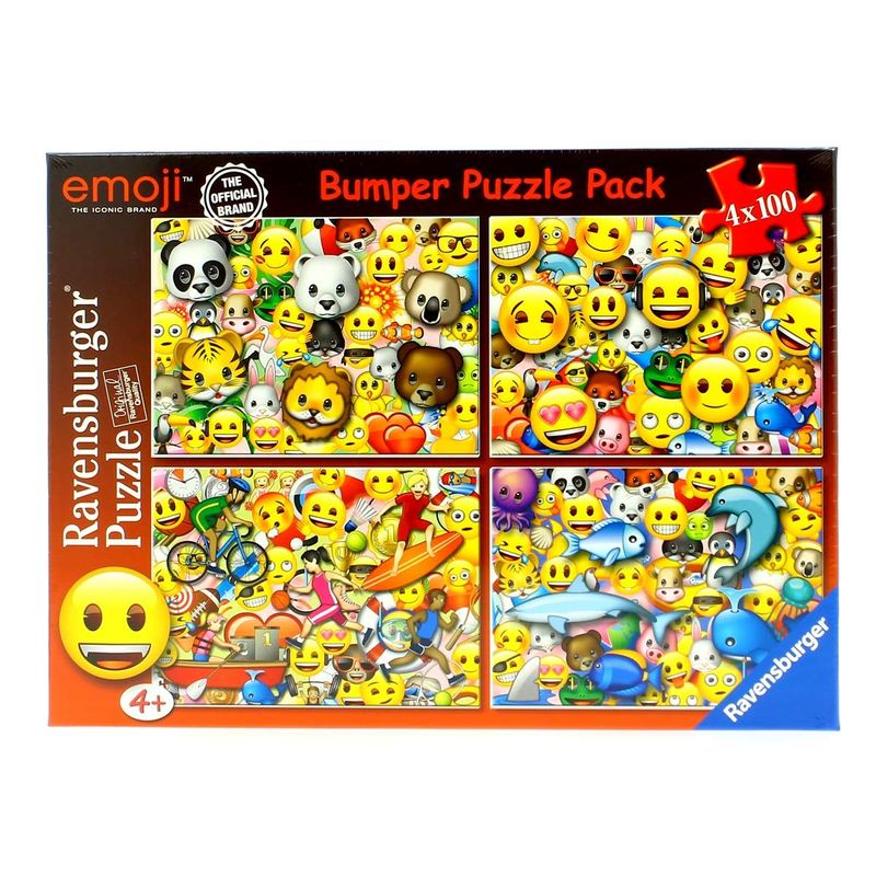 Emoji-Super-Pack-4-Puzzles-de-100-Piezas