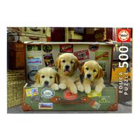 Puzzle Cachorros en el Equipaje de 500 Piezas