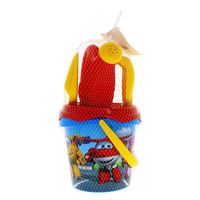 Super Wings Cubo de Playa con Tamiz Rojo