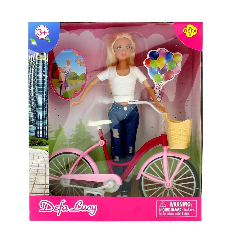 Muñeca-Fashion-Blanca-con-Bicicleta