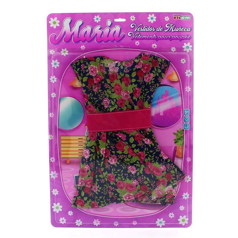 Vestido-Muñeca-85-cm-Flores-Verde