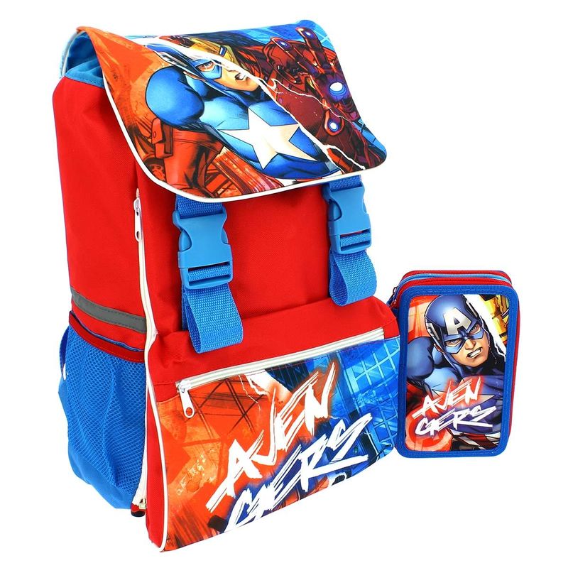 Los-Vengadores-Mochila-con-Estuche-Triple