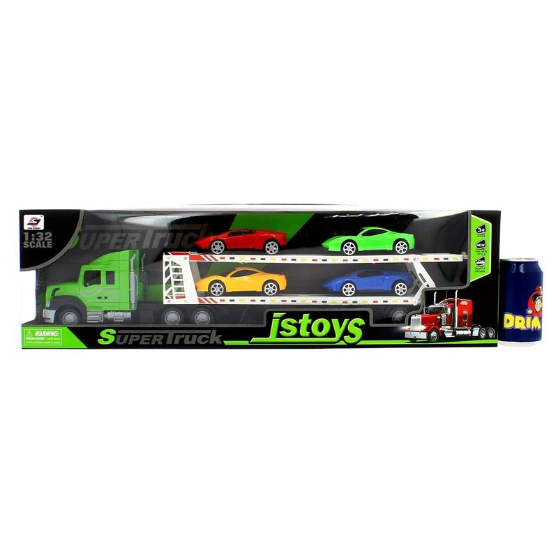 Camion-de-Transporte-Verde-con-Coches_2