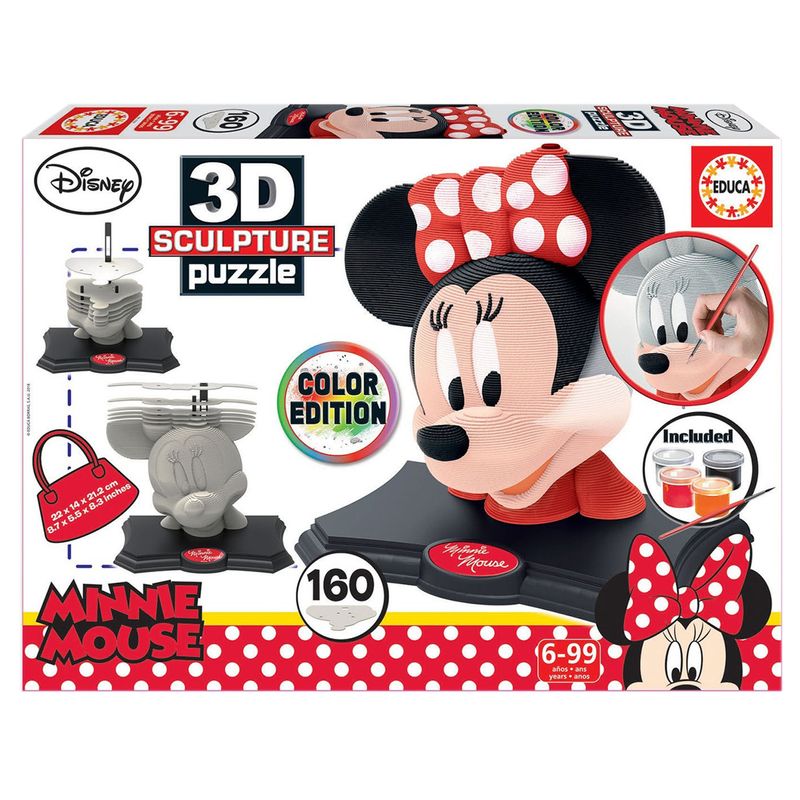 Minnie-Mouse-Puzzle-3D-Color