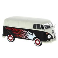 Miniatura Volkswagen Van Blanca Llamas 1:24