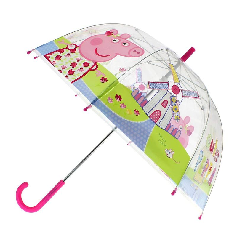 Peppa-Pig-Paraguas-Manual-Burbuja-Rosa