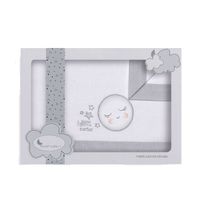 Tríptico Sábanas Minicuna Luna Gris