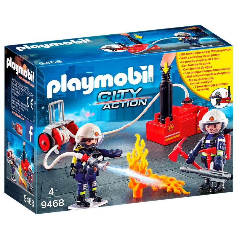 Playmobil-City-Action-Bomberos-con-Bomba-de-Agua