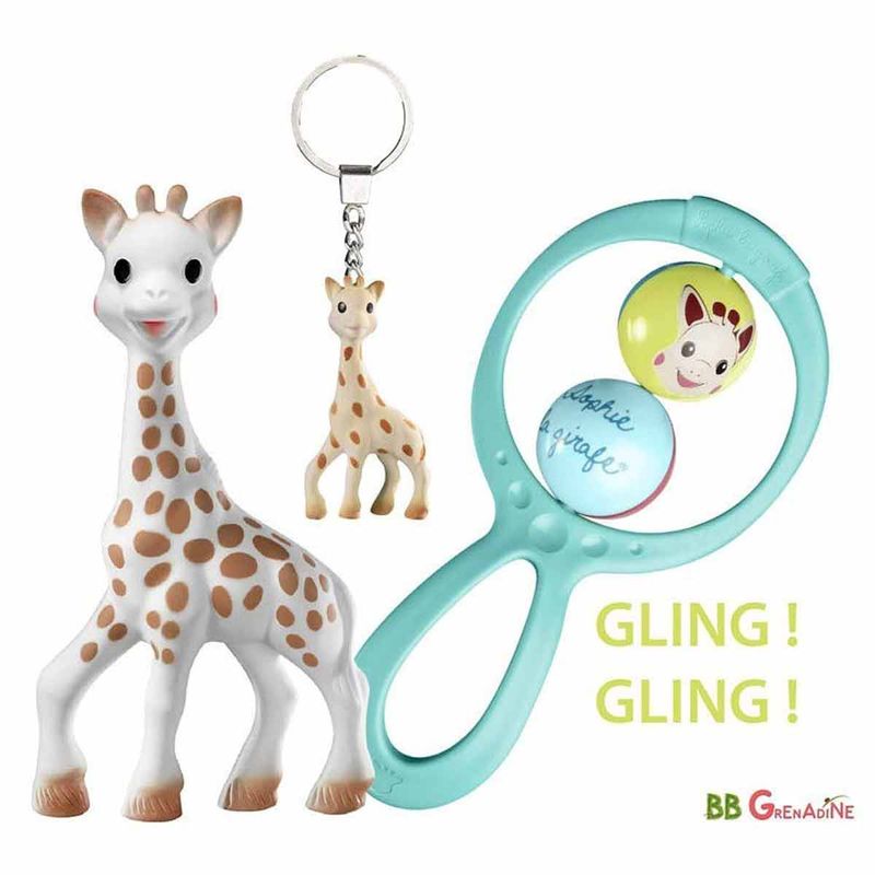 Set-Sonajero---Llavero---Mordedor-Sophie-La-Girafe